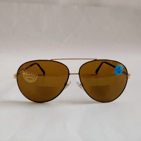 by De'Vons Optics Inc. Est. Since 1983 Other - (NWT) Vintage 90's Aviator Bi-Focal Reading Sunglasses +3.25 (Gold/Black)